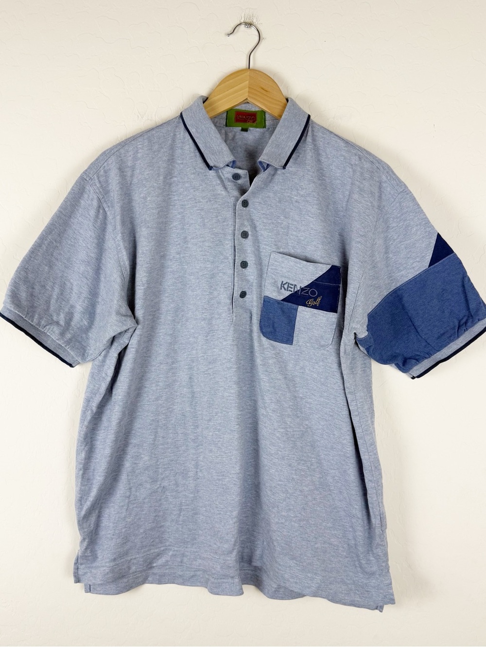 Vintage Kenzo golf blue polo